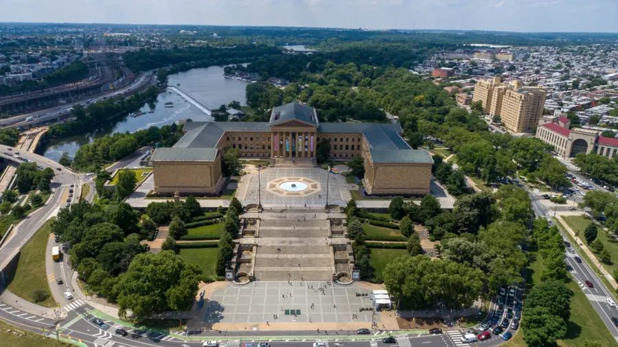 Art Museum grounds, oblique view