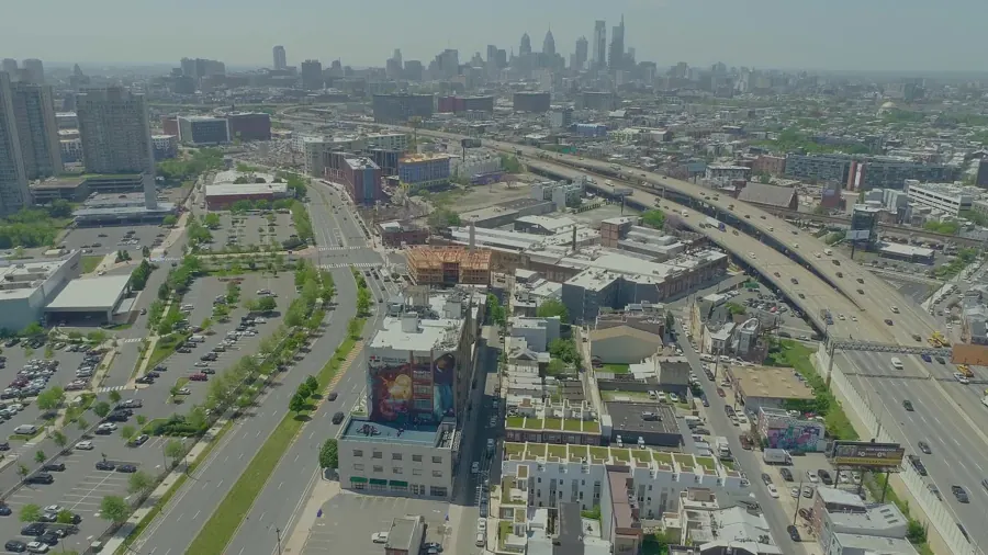 North Philadelphia, progress flight view