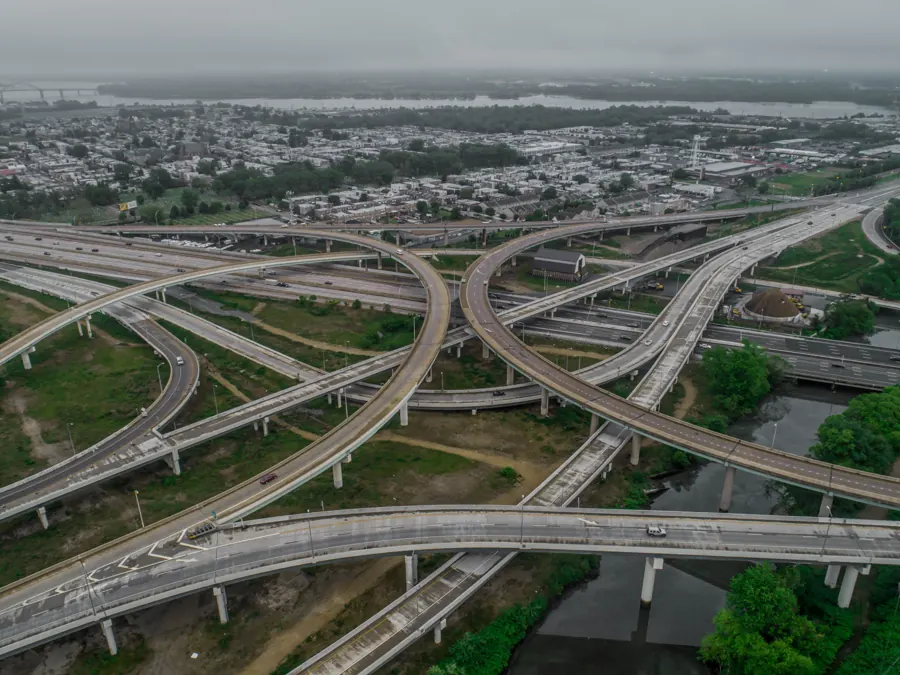 Highway interchange, mapping view